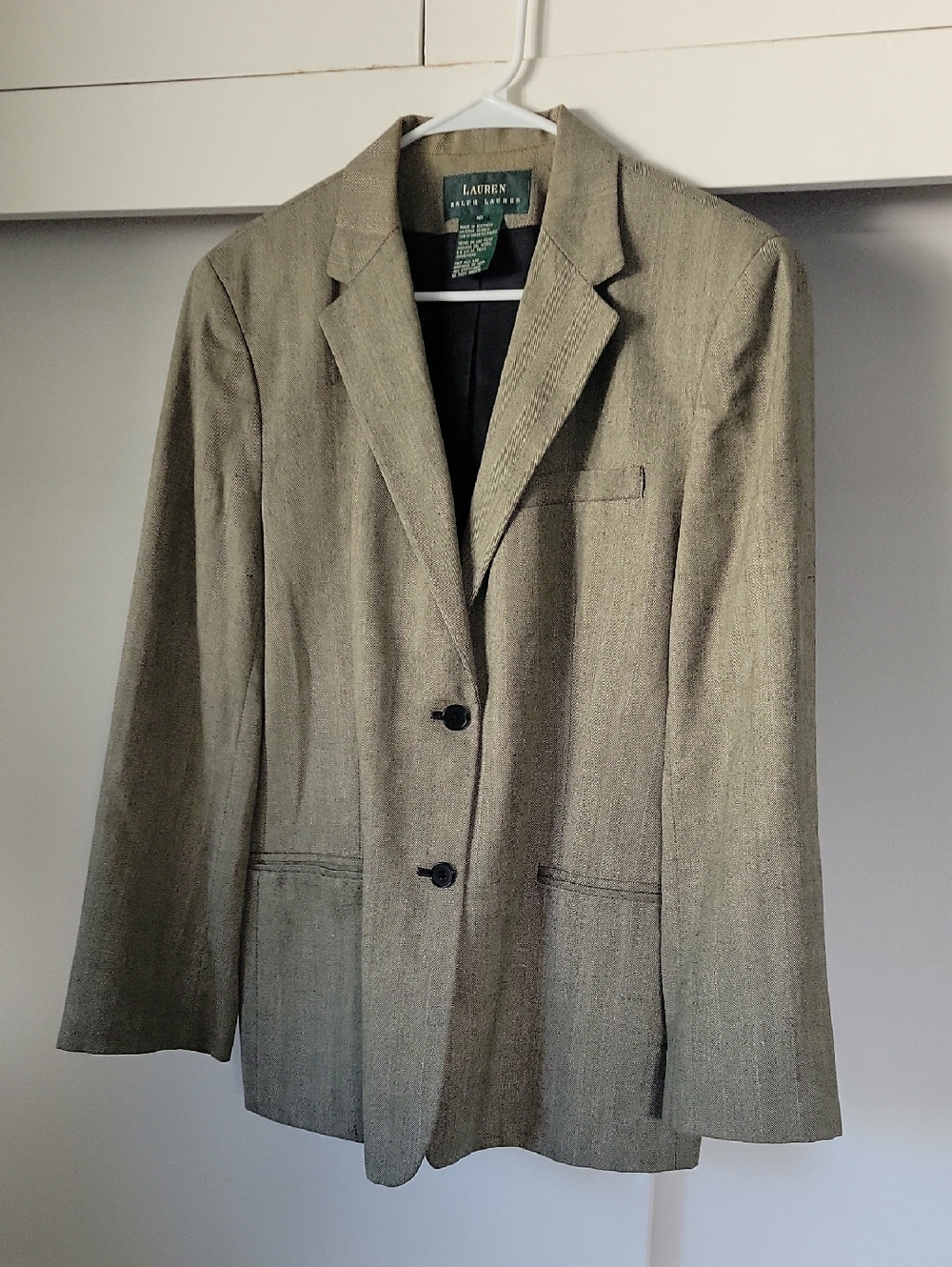 Lauren By Ralph Lauren Classic Herringbone Blazer